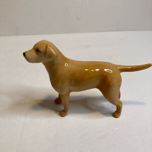 Vintage Beswick Yellow Lab Labrador Dog Ceramic Figurine Made In England 5”